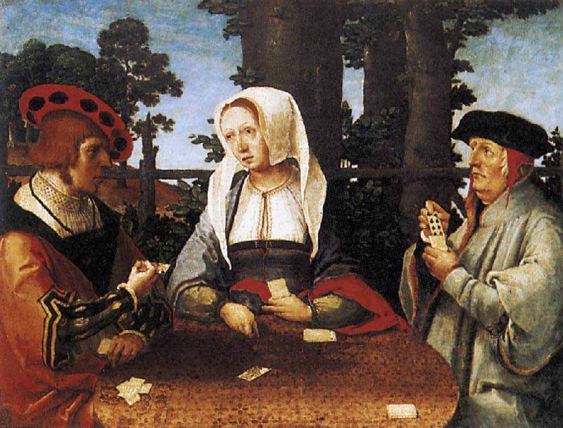 Lucas van Leyden Card Players oil painting image